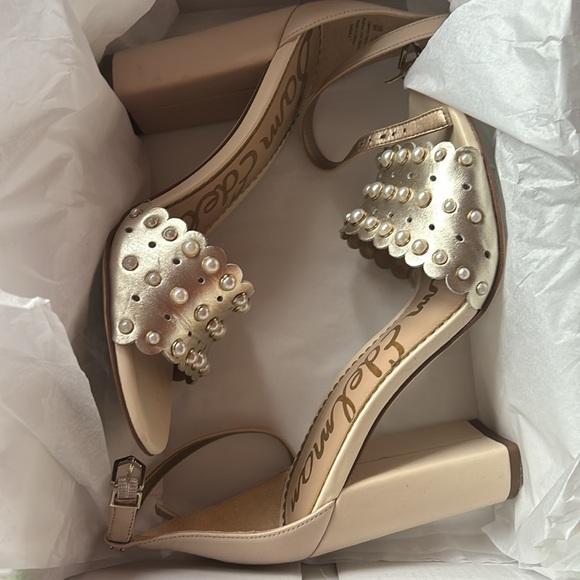 Sam Edelman Yaria LT Gold/ivory  size 8 - Picture 4 of 12